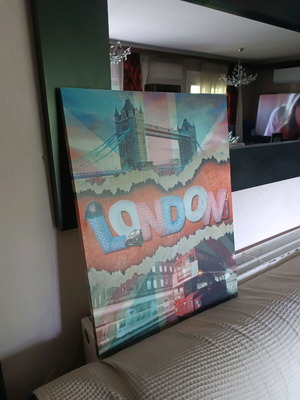 London canvas painting used 80×60cm with wooden frame