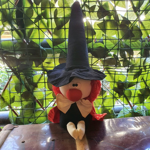 Handmade witch doll, 42 cm tall