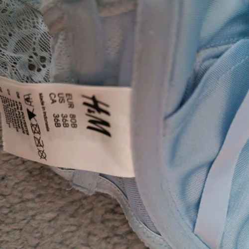 H&M Strapless Bra 80B Blue Like New