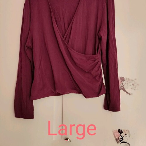 Women's red blouse size large like new