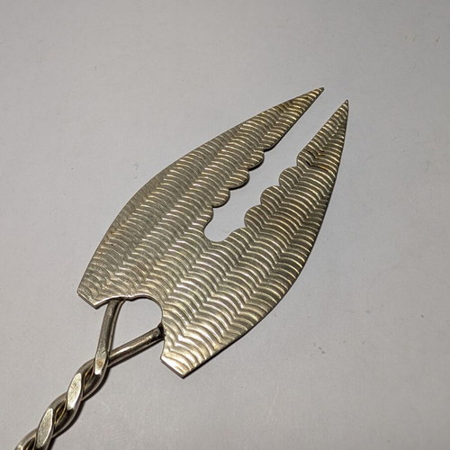 Vintage silver-plated serving fork 27cm used