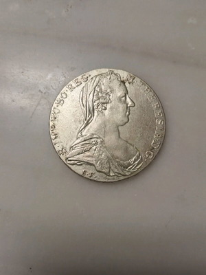 Maria Theresa Thaler coin used, silver