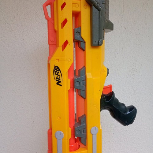 Nerf N-Strike Longshot CS-6 blaster used with Ultra 1 Nerf automatic gift
