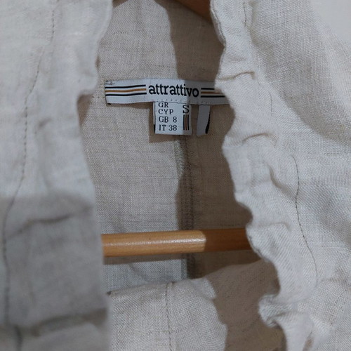 Linen jacket Attrattivo used, beige, size S