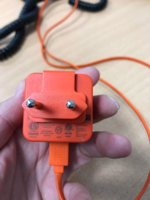 Charger with Greek and American plug used