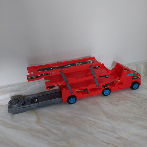 Car transport truck used with launcher