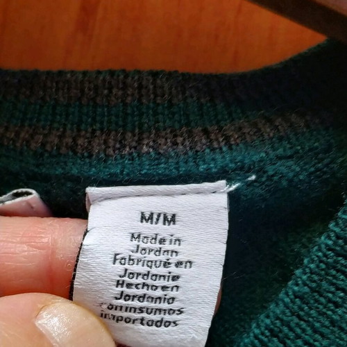 Calvin Klein 100% merino sweater used, size M, green