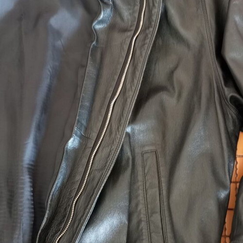 Skins leather jacket black size 52 like new