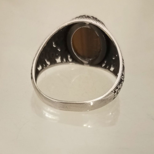 Silver ring handmade 925 with tiger's eye like new