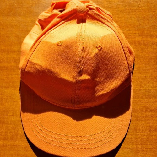 Jockey hat orange like new, size 54 cm
