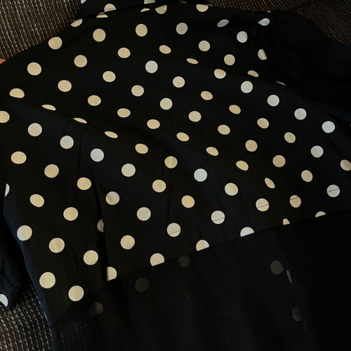 Women's black shirt with white polka dots, like new, size XL