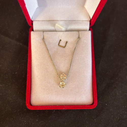 Silver 925 necklace with white stone used