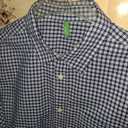 Benetton checked shirt like new