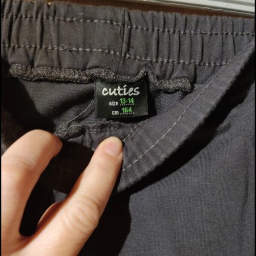 Girls' pants size 164 cm like new, gray, elastic fabric