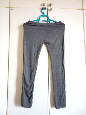 Gray leggings new, size S, cotton fabric