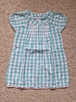 Benetton dress 90cm like new, white and turquoise