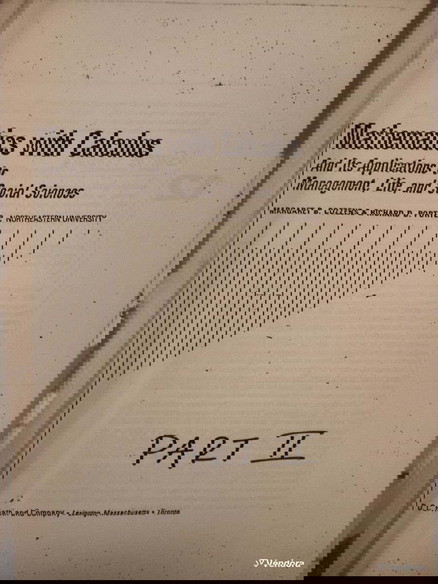 ΒΙΒΛΙΑ Mathematics with Calculus 2 Τόμοι - € 5,00 - Vendora