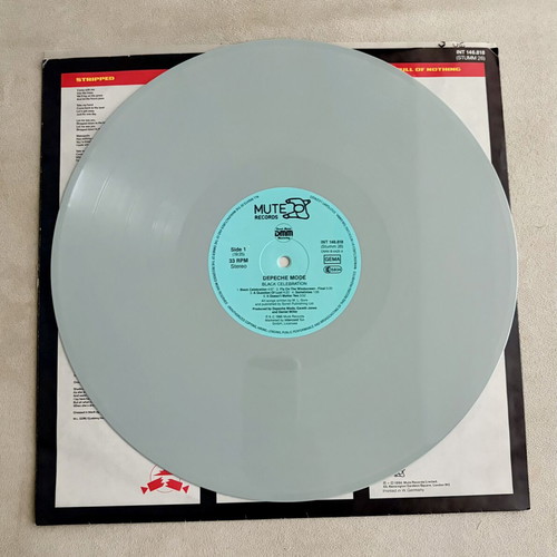 Depeche Mode Black Celebration gray vinyl used, electronic genre