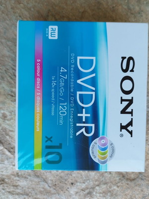 Sony DVD+R blank discs pack of 10