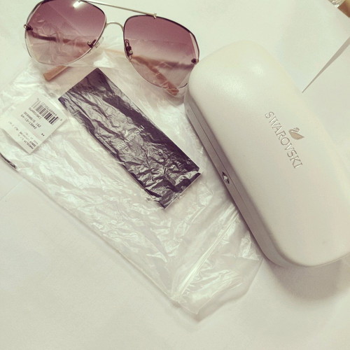 Swarovski swk sun sk006 16z sunglasses new pink and purple