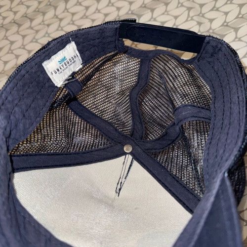 Funky Buddha hat dark blue like new with logo