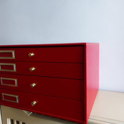 Cartier jewelry box like new, large red