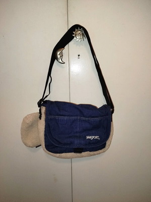 Jansport denim crossbody bag like new, blue