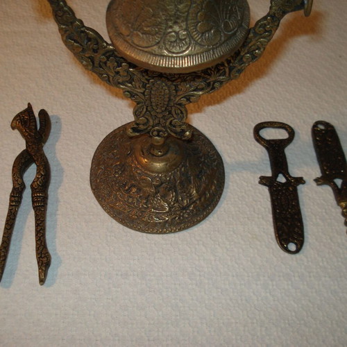 Brass candlestick with bell used