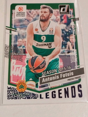 Antonis Fotsis #162 Press Proof Panathinaikos Legends card new