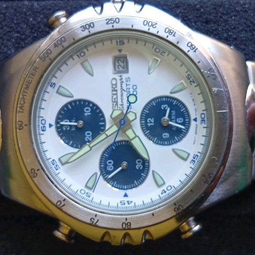 Seiko Maccina Sportiva by Giugiaro watch like new, chronograph, silver