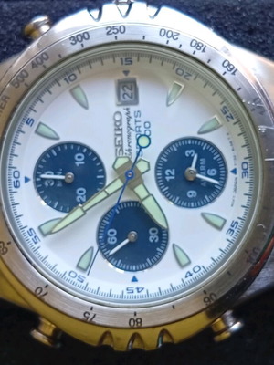 Seiko Maccina Sportiva by Giugiaro watch like new, chronograph, silver