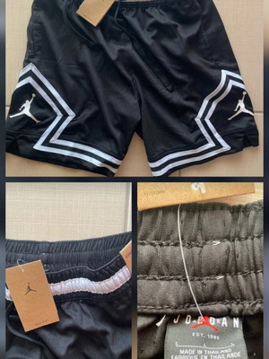 Jordan diamond shorts, black and white, size L