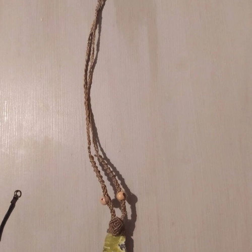 Macrame necklace used with stone