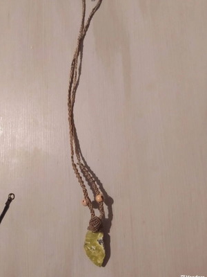 Macrame necklace used with stone