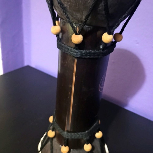 Handmade wooden decorative doumbek like new from India