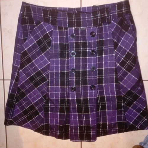 Plaid skirt XL