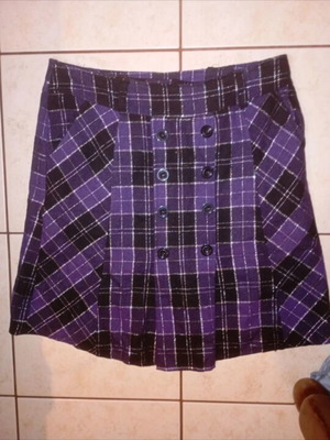 Plaid skirt XL