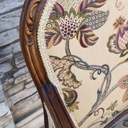 Pair of armchairs with handmade carving like new