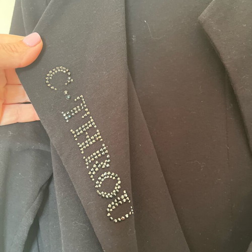 C Thou blouse like new, thin sweatshirt with belt, black