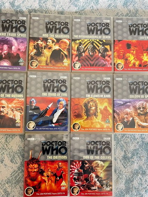 Doctor Who Jon Pertwee DVD box set like new, 25 empty cases