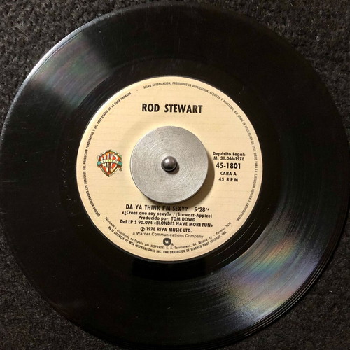 Rod Stewart Da Ya Think I'm Sexy? Vinyl 7", 45 RPM, Single used, pop