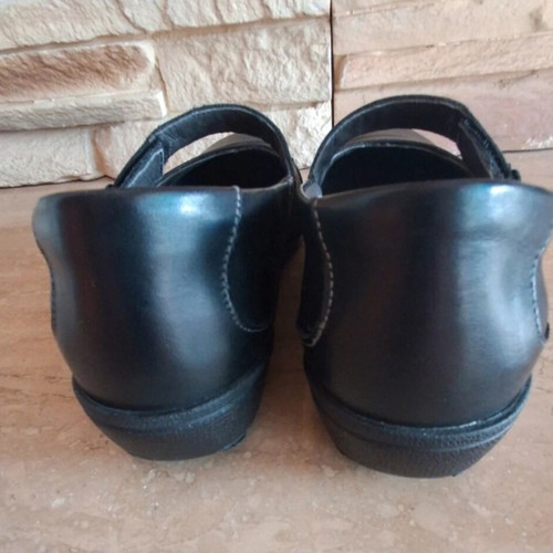 Leather anatomical ballerina shoes, size 38, black