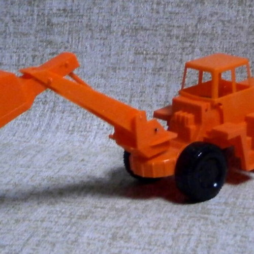 Plastic vintage excavator new rare functional toy