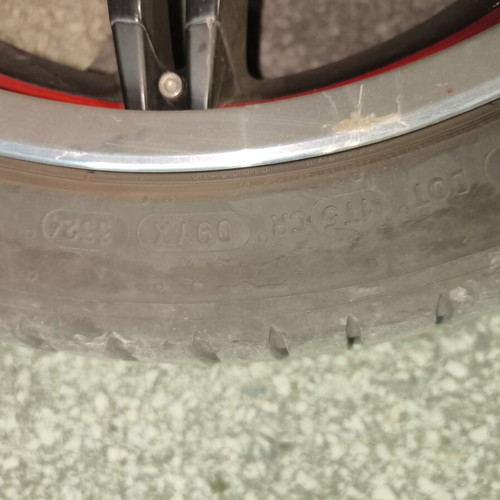 Rims 215/45 R18 used, one rim has a dent