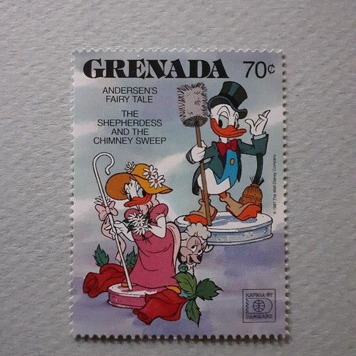 Grenada Walt Disney Andersen's Fairy Tales Stamp Set 8 and Souvenir Sheet new