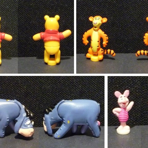 Polly Pocket 4 figures from Winnie the Pooh 1998 Bluebird set like new