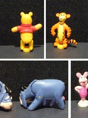 Polly pocket 4 φιγούρες από το σετ Winnie the Pooh 1998 Bluebird σαν καινούργιο