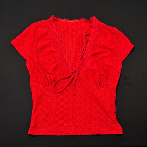 Shein red knitted top new, size S