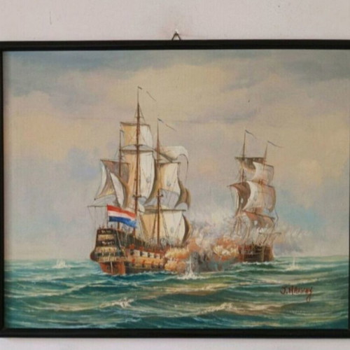 J.Harvey oil painting 53x43 cm used