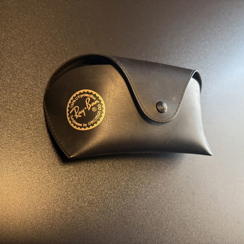 Ray Ban glasses case used, black faux leather